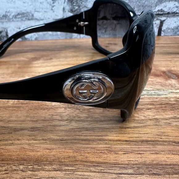EUC Gucci Silver GG Sunglasses Leather Case Included Cloth & Bag O/S (2938/N/S) main image 11
